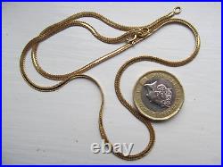 Fine 9 ct Gold necklace 18.25 inches long, 4.57g, 2.44mm wide