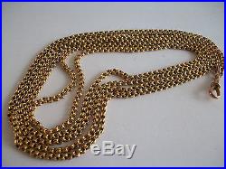 Fine 9ct / 9k 375 gold Victorian guard chain