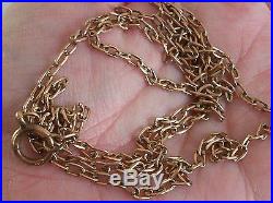 Fine 9ct / 9k 375 rose gold Victorian heavy chain necklace