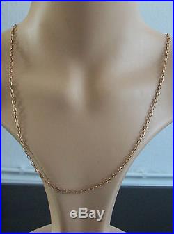 Fine 9ct / 9k 375 rose gold Victorian heavy chain necklace