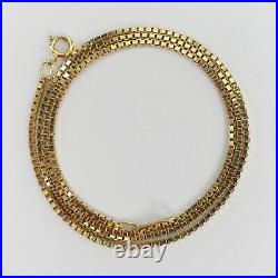 Fine 9ct Gold Box Link 45 CM Chain Necklace 3.9 Grams