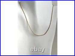 Fine 9ct gold bead ball chain necklace