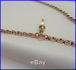 Fine Antique Guard/Muff Chain 9ct Gold Long Length 57in (144.78cm) 31.6grams