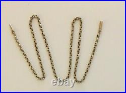 Fine Antique Victorian 9ct Gold Fancy Belcher Link Necklace Chain + Barrel Clasp