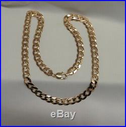 Fine Heavy Solid Curb Chain in 9ct Yellow Gold- 24 Inch (61cm) 60.7 grams
