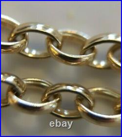 Fine Quality 7 Vintage Solid 9ct Yellow Gold Fancy Belcher Link Bracelet Chain