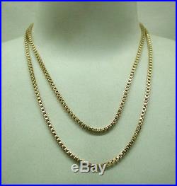 Fine Quality Heavy 9ct Gold Box Link Neckchain 30 In Length