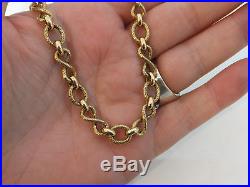 Fine large heavy 9ct gold necklace chain 9k 375