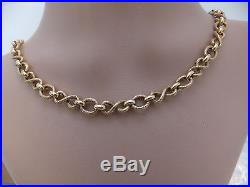 Fine large heavy 9ct gold necklace chain 9k 375