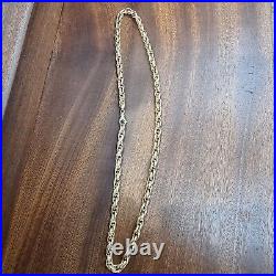 Foxtail Link Wheat Spiga Necklace 9ct Yellow Gold 20