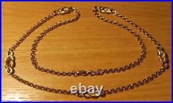 Fully Hallmarked 9ct Yellow Gold Lovers' Knot Belcher Necklace 6.12g 17