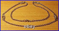 Fully Hallmarked 9ct Yellow Gold Lovers' Knot Belcher Necklace 6.12g 17