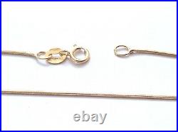GENUINE 9ct GOLD FINE ROUNDED SNAKE NECKLACE CHAIN VARIOUS LENGTHS