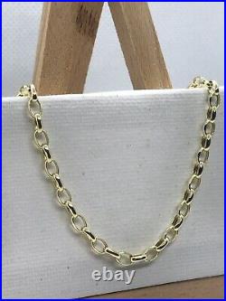 GENUINE 9ct Yellow Gold 3mm Oval Belcher Link Chain Necklace Brand new ALL SIZE