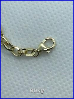 GENUINE 9ct Yellow Gold 3mm Oval Belcher Link Chain Necklace Brand new ALL SIZE