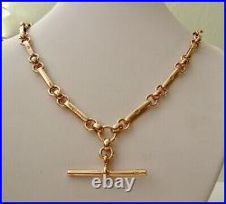 GENUINE SOLID 9K 9ct ROSE GOLD BELCHER ALBERT CHAIN NECKLACE with SWIVEL CLASPS