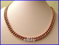 GENUINE SOLID 9K 9ct Rose Gold ALBERT CURB CHAIN NECKLACE with SWIVEL CLASP