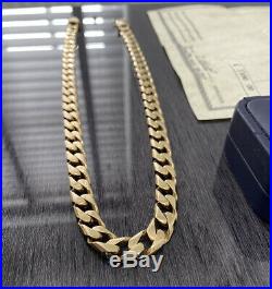 GENUINE Solid 9CT Gold 122g HallMarked Chunky Curb Chain Necklace Mens £5400