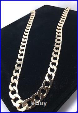 Gents Extra HEAVY SOLID 9ct Gold Curb Chain 26inch 69g RRP £3200