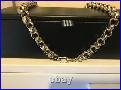 Gents Quality 9ct 375 Very Heavy Gold Belcher Chain Aprox 25 VGC Not Scrap