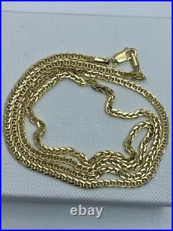 Genuine 9K Yellow Gold Mens&Woman 2mm Square Spiga Chain Necklace 18 New