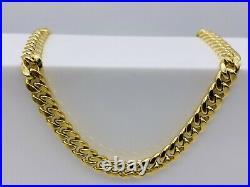 Genuine 9ct Yellow Gold 6mm Chunky Mens Cuban Chain Necklace 20 New