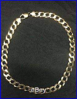 Genuine 9ct gold curb chain 18 64.7g in great condition