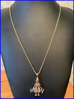 Gold 9ct Clown & Rope Chain 24 Necklace Heavy 15.4 grams Pendant
