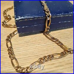 Gold 9ct Figaro link chain. 20.10gm