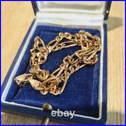 Gold 9ct Figaro link chain. 20.10gm