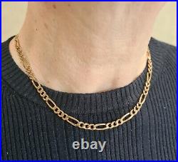 Gold 9ct Figaro link chain. 20.10gm