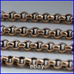 Gold Belcher Necklace 9ct Rose Gold Edwardian Belcher Chain (21 Inches)