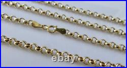 Gold Belcher Necklace 9ct Yellow Gold Belcher Chain (23 Inches)