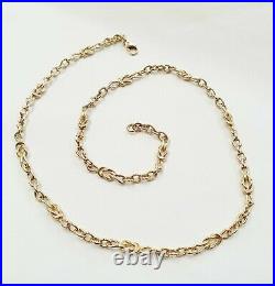 Gold Chain Knot Fancy Link 19 Necklace Solid 9ct Gold 18.3 grams