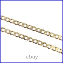 Gold Curb Chain 20 Inch Men's Ladies 9ct Solid Yellow 3.5mm Wide 9.1g