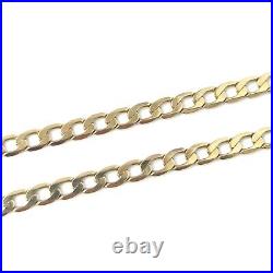 Gold Curb Chain 20 Inch Men's Ladies 9ct Solid Yellow 3.5mm Wide 9.1g