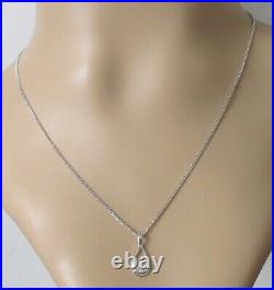 Gold Diamond Necklace 9ct Gold Multi Diamond Pear Shape Pendant & Gold Chain