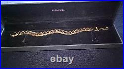 Gold Gentlemans link bracelet 9k H Samuel, 8 inches, nearly 1oz, nearly mint