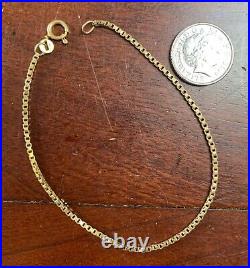 Gold box link chain bracelet 9ct