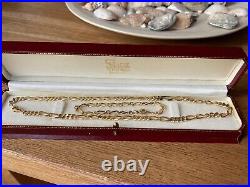 Gold plated 9 ct chain and bracelet set