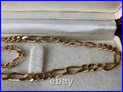 Gold plated 9 ct chain and bracelet set