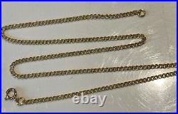 Good 16 Inch Long Strong 9ct Gold Chain Necklace