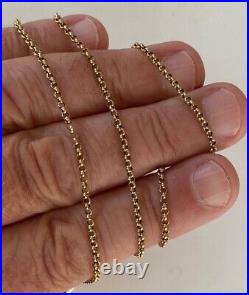 Good 19.5 Long Solid 9ct Gold Chain Necklace Belcher Link 9ct Rose Gold