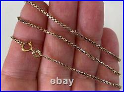 Good 22 Inches Long Strong Box Link 9ct Gold Chain Necklace