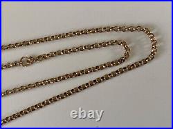 Good Quality Strongvintage 24.5 Long 9ct Gold Chain Necklace Belcher 12.2 Gram