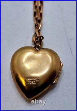 Gorgeous 9ct Yellow Gold Chain With Heart Locket 6.31g 18 MUST SEE