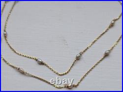 Gorgeous 9ct gold chain with tiny pearls / MOP