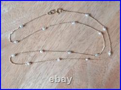 Gorgeous 9ct gold chain with tiny pearls / MOP