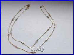 Gorgeous 9ct gold chain with tiny pearls / MOP