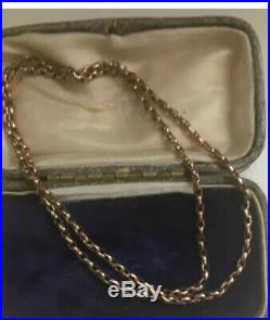 Gorgeous Antique 9ct Gold Belcher Chain Circa 1900 17 Inches 9 Carat Gold Chain